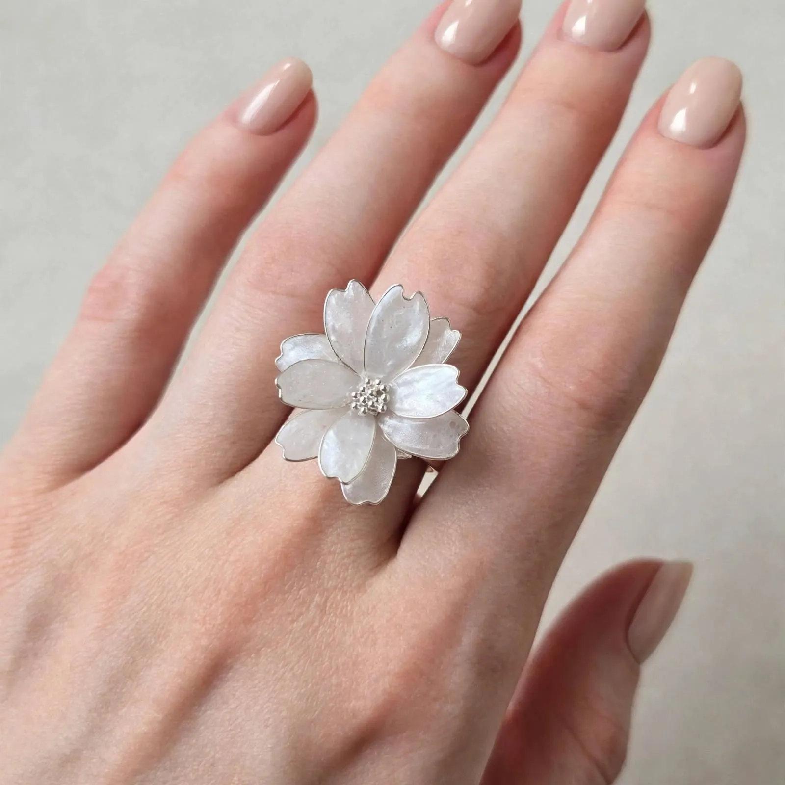 Bague portee argent
