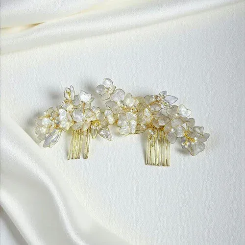 Double peigne Gladys pour chignon de mariée bohème