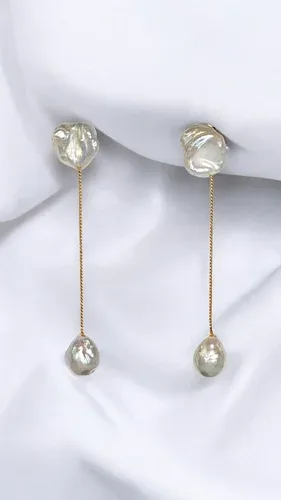 Boucles d'oreilles minimalistes mariée