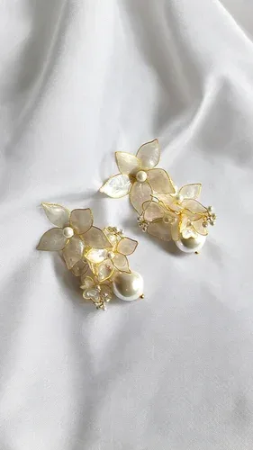 Boucles d'oreilles Gladys pour un mariage champêtre et naturel