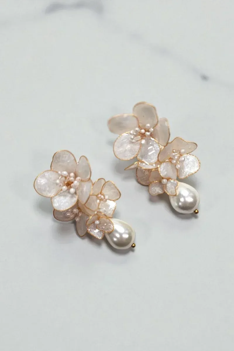 Boucles d'oreilles pour mariage civil